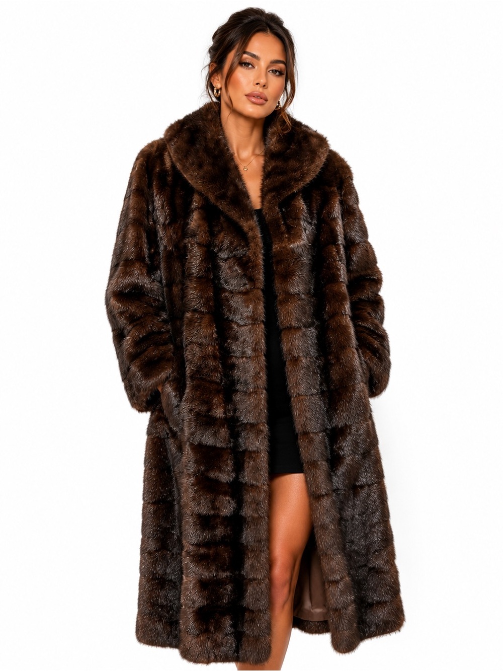 Vintage Brown Mink Fur Coat